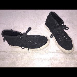 High top fringe vans